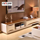 狄普  电视柜 现代简约可伸缩烤漆地柜矮柜客厅组合家具原木色