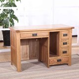 沐森家具 环保纯实木书桌 白橡木写字台电脑桌多用 特价厂家直销