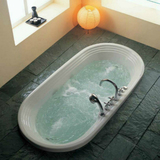 拿波里1.7米欧式浴缸亚克力嵌入式椭圆形白红色情侣工程浴缸5301