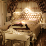 欧式床双人床实木床1.8米橡木床现代简约法式奢华婚床公主床到家