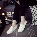 韩国代购小白鞋布鞋春季透气运动鞋系带休闲帆布鞋女平底鞋软底鞋