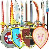 3件包邮EVA泡沫安全儿童玩具刀剑兵器 男孩武器战士宝剑勇士盾牌