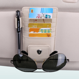 真皮王子汽车眼镜夹 车用卡片夹遮阳板车载多功能眼睛夹子名片架