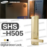 三星Samsung电子锁智能门锁密码锁防盗门锁SHS-H505金色上市
