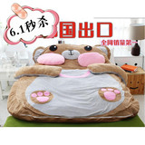 韩国创意卡通小熊兔子榻榻米床垫地铺睡垫加厚儿童懒人床双人卡通