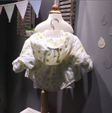 春季新款小女童短款小清新连帽开衫1-2-3-4岁婴幼儿韩版外套上衣