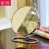 镜子壁挂折叠便携台式化妆镜欧式可爱圆形双面高清梳妆镜子