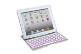 苹果ipad234保护套带键盘ipad 2/3/4无线蓝牙铝合金背光键盘皮套