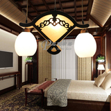 现代中式灯具竹编灯东南亚卧室书房客厅创意吊灯酒店茶楼包房035