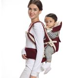 贝诺恩婴儿背带 宝宝双肩横抱背袋 婴幼儿背带腰凳加大凳面透气夏