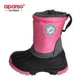 阿帕索冬季新款户外保暖防水防滑儿童雪地靴 男童女童加绒滑雪鞋