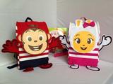 韩国代购正品香肠猴男女儿童幼儿园宝宝书包卡通双肩出游