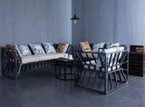 美式创意复古工业风格铁艺沙发椅设计师家具酒店餐饮沙发床椅组合