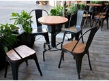 北欧宜家西餐厅桌椅咖啡厅实木桌椅阳台桌椅组合户外酒吧餐厅桌椅