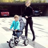 儿童可折叠三轮童车婴儿小孩脚踏手推车宝宝自行车1-3-5岁充气轮