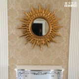 维卡生活欧式太阳神装饰镜子餐厅客厅电视壁挂镜子玄关艺术镜框