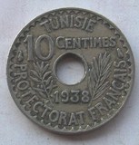 1938年突尼斯硬币10分(21MM)