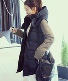 2015秋季新款女韩版棉服休闲拉链中长常规长袖纯棉棉衣