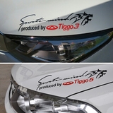 新瑞虎3 瑞虎5改装灯眉贴sport运动车贴 发动机盖装饰贴纸 贴纸