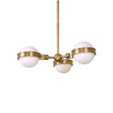 欧式球形玻璃灯罩三头全铜吊灯 现代时尚美式别墅卧室客厅餐厅灯