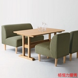 布艺沙发小户型单人双人日式客厅沙发酒吧咖啡厅卡座沙发拆洗定制