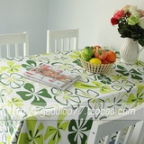 包邮纯棉帆布桌布欧式布艺餐桌布田园台布椅套坐垫可定做樱花绿色