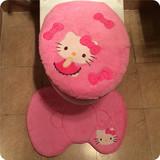 Hello Kitty加厚马桶套马桶垫可爱卡通坐垫坐便套 创意KT猫三件套