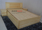 上海松木家具实木床高箱单双人1.5 1.8气压箱体床储物定做床箱