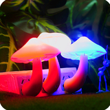 梦幻光控LED蘑菇感应小夜灯/创意安睡灯/节能卧室床头灯/夜间照明