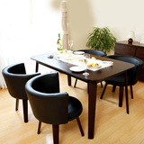 咖啡厅北欧餐厅餐馆实木餐桌餐椅小户型一桌四椅两椅组合家具日式