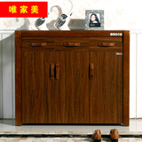 特价宜家超薄简约现代中式鞋柜 创意实木烤漆3门美式橡木玄关鞋柜