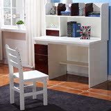 地中海书桌书架书柜组合 实木电脑桌直角儿童书桌家用