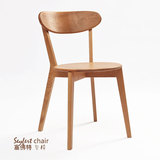 全实木餐椅水曲柳椅子纯实木家具 白橡木实木椅餐桌椅简约环保