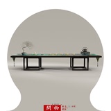 现代新中式明式禅意 茶室会所客厅餐厅原创设计 现货实木茶桌家具