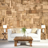 欧式3D立体壁纸客厅沙发电视背景木纹墙纸咖啡厅书房无缝大型壁画