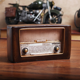 复古做旧老式收音机模型摆件创意咖啡厅奶茶店客厅书柜桌面装饰品