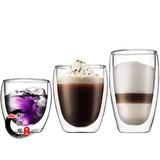 奶茶杯玻璃杯花泡水杯创意咖啡杯子星巴克杯双层杯泡茶透明耐热