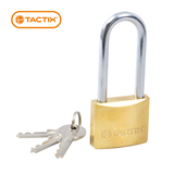 拓为 加长铜挂锁 方形挂锁实心黄铜挂锁锁具门锁箱锁出口日本品质