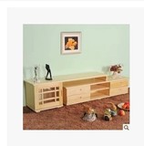 松木电视柜纯实木电视柜客厅组合伸缩简约卧室电视机柜特价包物流