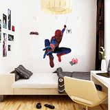 蜘蛛侠卡通墙贴画幼儿园儿童房男孩卧室床头背景墙面装饰贴纸超大