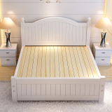 特价简约现代实木床1.5米白色儿童床单人床1.2双人床1.8松木床