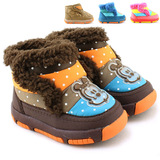 2015冬季新款加绒保暖男女中帮童鞋软底防滑棉布学步鞋1-2-3岁