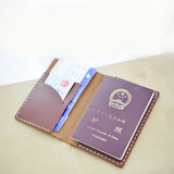 飘.生活 手工真皮护照夹护照包多功能护照套折叠护照夹证件夹包邮