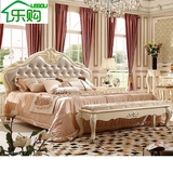 法式真皮床奢华1.8米双人床白色婚床欧式高箱储物公主床1.5米特价