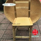手工竹编换鞋凳竹椅竹藤椅 椅子休闲椅 竹凳凳子 小板凳 靠背竹椅