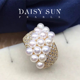 【十年老店】daisy sun 高端珠宝纯手工定制超有格调天然珍珠戒指