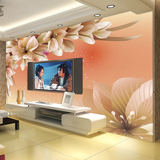 大型3D立体欧式电视背景墙墙纸壁画无缝墙布壁纸贴画梦幻花卉简约