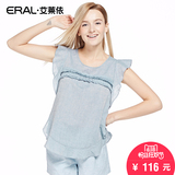 艾莱依2016夏装新款雪纺衫无袖韩版短款上衣宽松女ERAL31063-EXAE