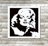 黑白有框画 抽象客厅挂画人物壁画复古背景墙画玛丽莲梦露装饰画