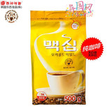 包邮 韩国进口麦馨MAXIM纯黑咖啡粉黄色袋摩卡味500g 咖啡豆磨制